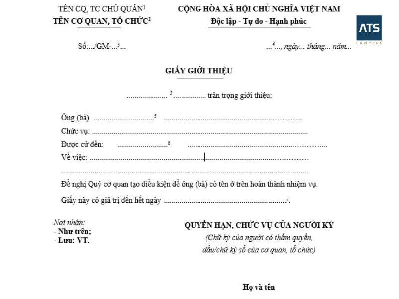 cách viết giấy giới thiệu của công ty